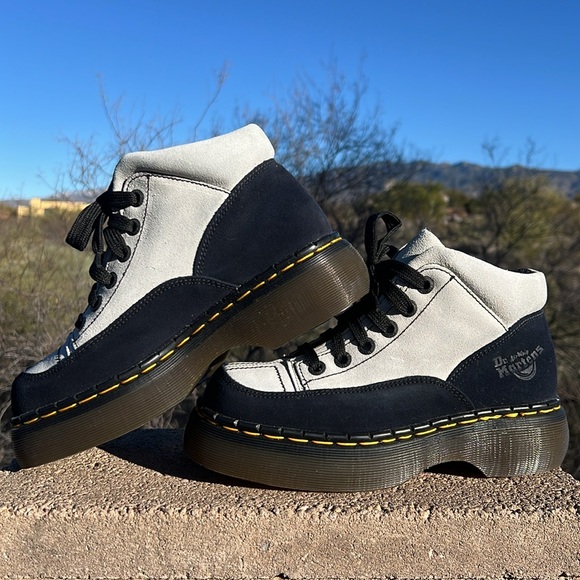 🏴󠁧󠁢󠁥󠁮󠁧󠁿 New Dr. Martens MIE 8347 Chunky Suede Platform Ankle Boots UK 5 - Picture 9 of 17